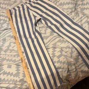 Frame Denim Le Crop Mini Boot Mid Rise Striped Raw Hem Cropped flare AdaptiveFit